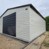 Plechová garáž 5x6m se sedlovou střechou