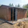 Plechová garáž 5x5m s přístřeškem | Konstrukce z uzavřených profilů