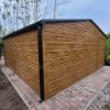 Plechová garáž 5x6m v imitaci dřeva | Konstrukce z uzavřených profilů - Image 2
