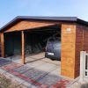 Plechová garáž 7x7m v imitaci dřeva | Konstrukce z uzavřených profilů - Image 4