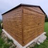 Plechová garáž 3x5m v imitaci dřeva | Konstrukce z uzavřených profilů